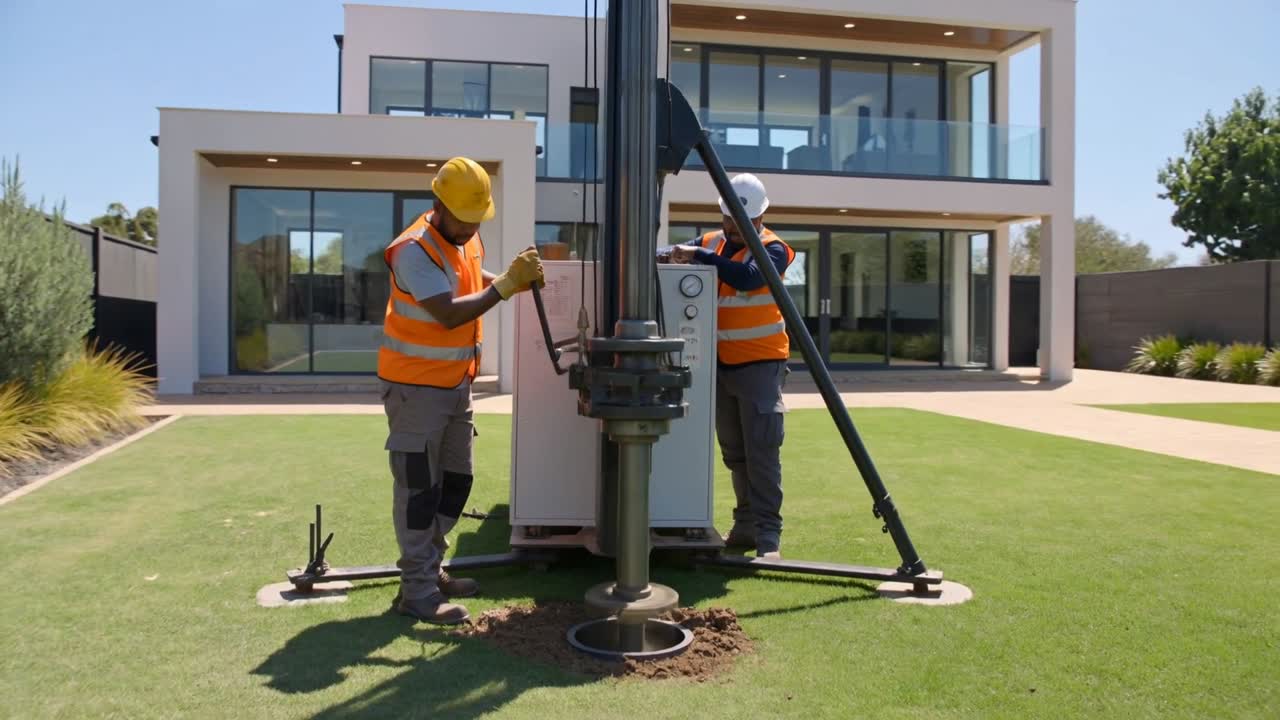 Wellpoint Installation Cape Town - wellpoint installation crew jetting a wellpoint on a Cape Town property
